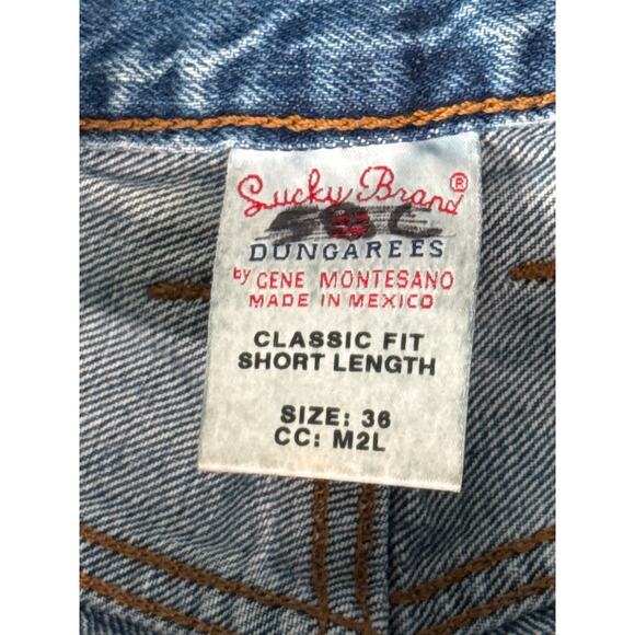 Vintage Lucky Brand Jeans Men 36 Short Length Dungarees Gene Montesano Cotton - Picture 2 of 8